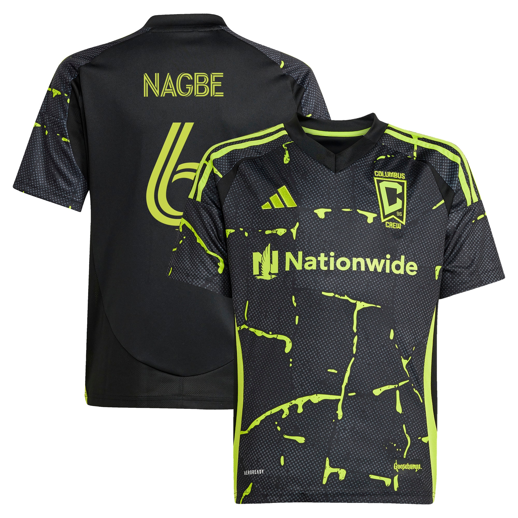 [SJH] Darlington Nagbe Columbus Crew Youth 2025 The Goosebumps Kit Replica Player Jersey - Black
