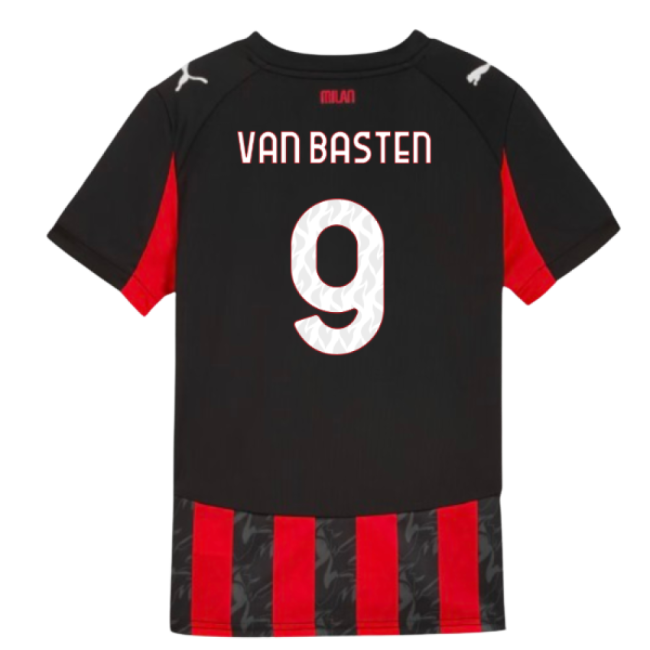 Authentic Design Acm Ac Milan Home Shirt Kids Van Basten #9 Update...