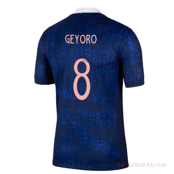 2025 France Womens Team Home Shirt (Unisex) (Geyoro 8)