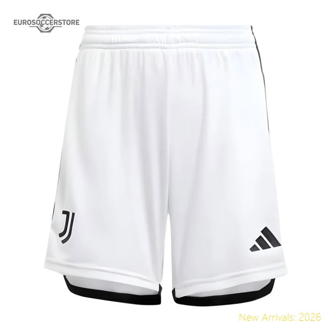 High-Quality 2023-2024 Juventus Away Shorts (White) - Kids