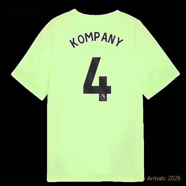 2025-2026 Man City Kids Gentle Kompany Jersey Kids-safe Technology