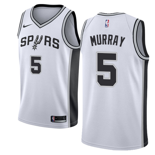 Spurs #5 Dejounte Murray Top-Grade 2024 Icon NBA Jersey - White