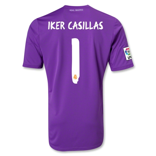 13-14 Real Madrid 1 Iker Casillas Goalkeeper Soccer Shirt - Official