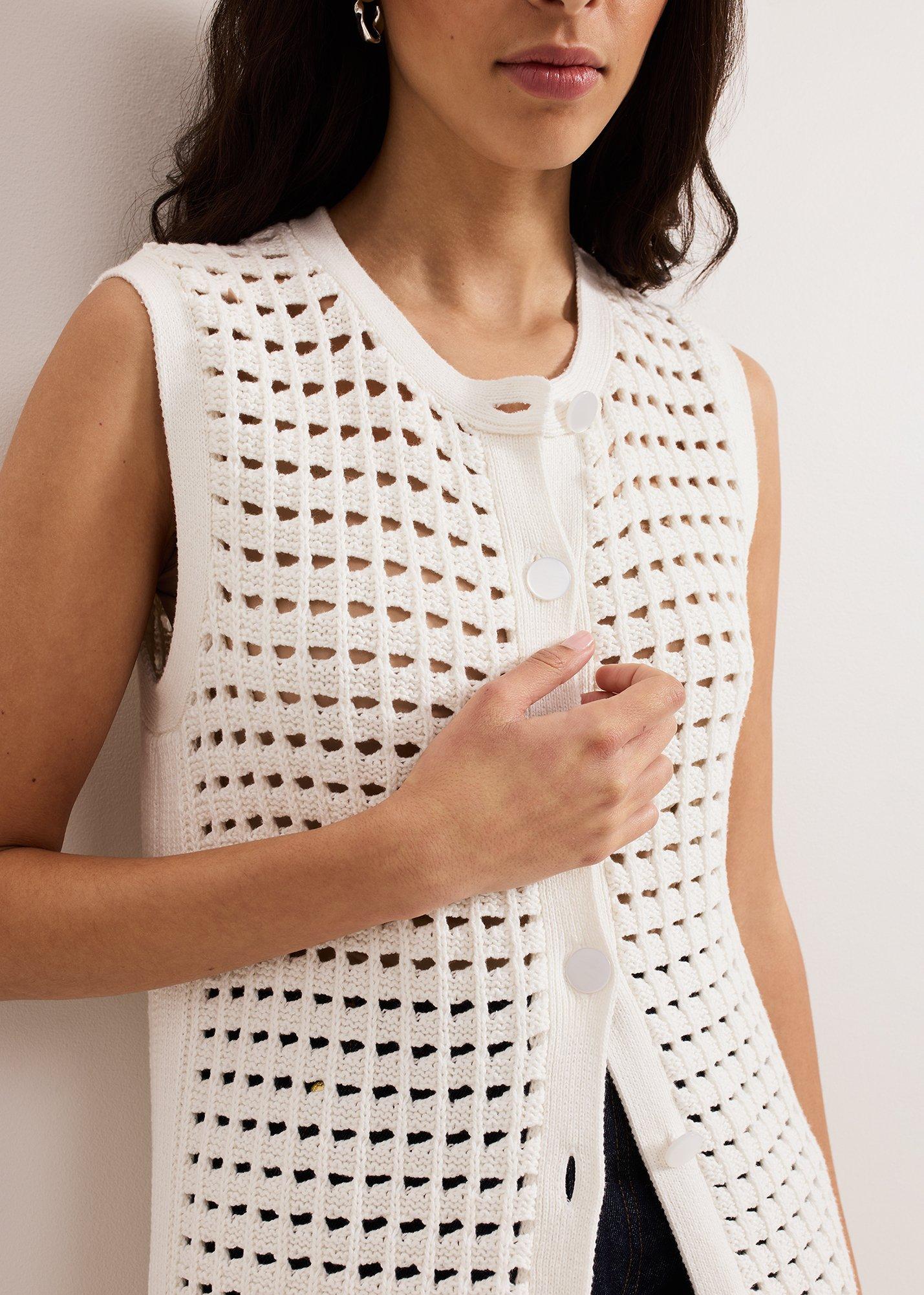 Polly Longline Crochet Cardigan