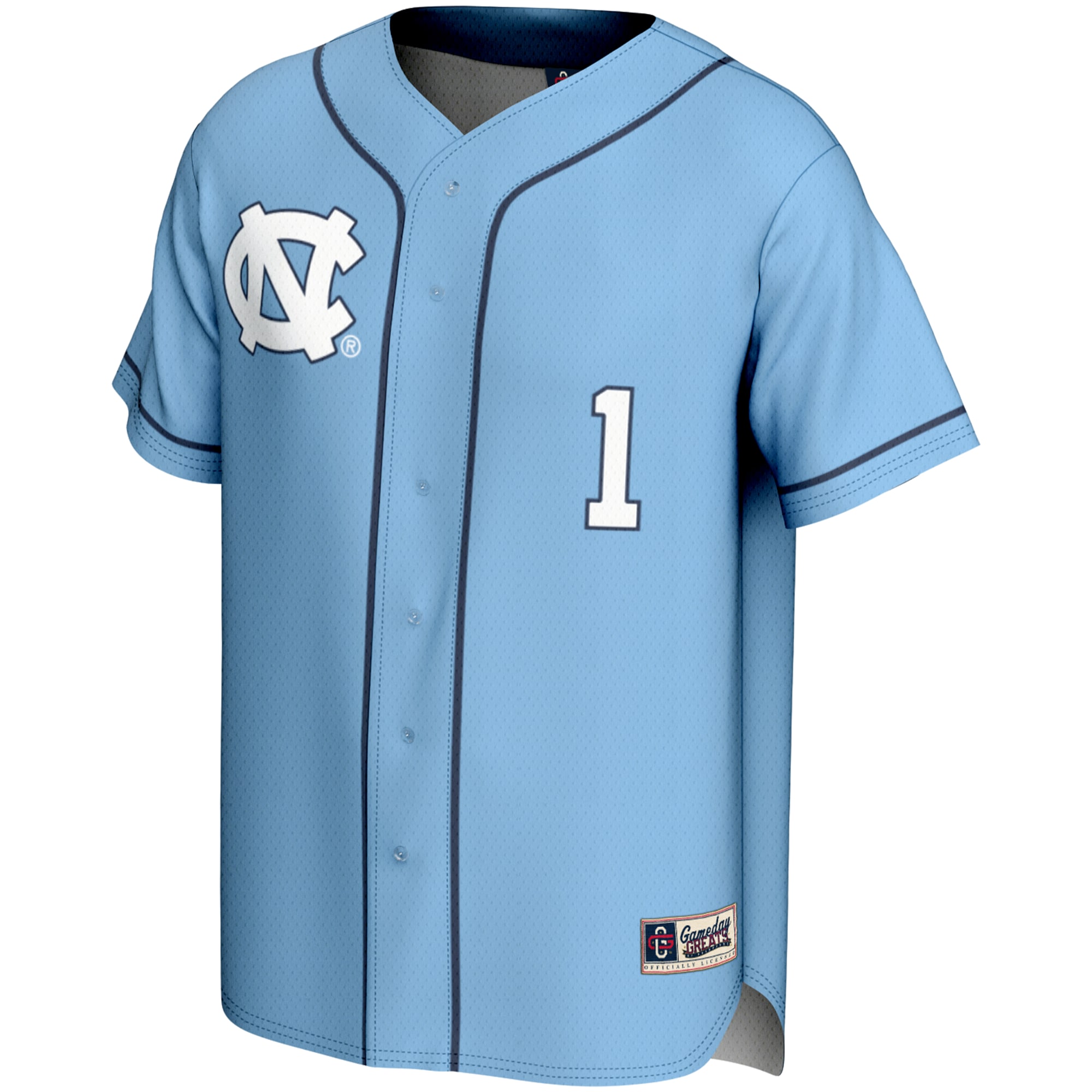 [DDG] North Carolina Tar Heels GameDay Greats Youth Lightweight Softball Jersey - Carolina Blue