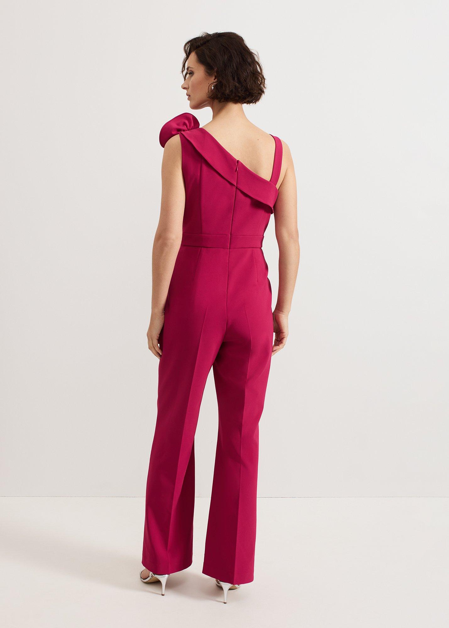 Roxana Ruffle One shoulder Jumpsuit