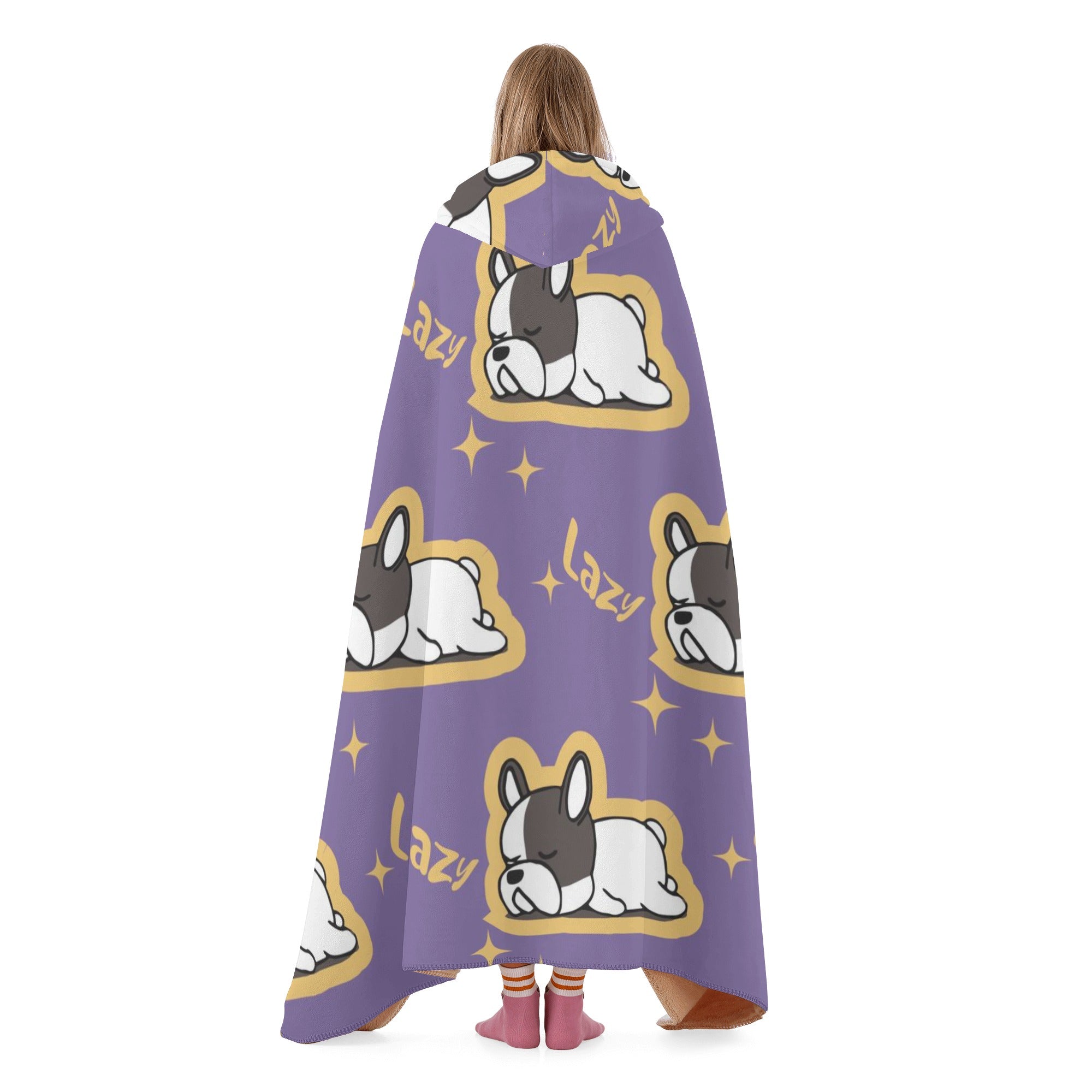 - French Bulldog Themed Hooded Blanket For Dog Lovers | Comfy Fit