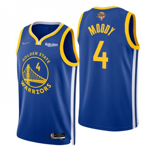 Authentic Warriors Moses Moody #4 2022 Finals Icon NBA Jersey Gold -