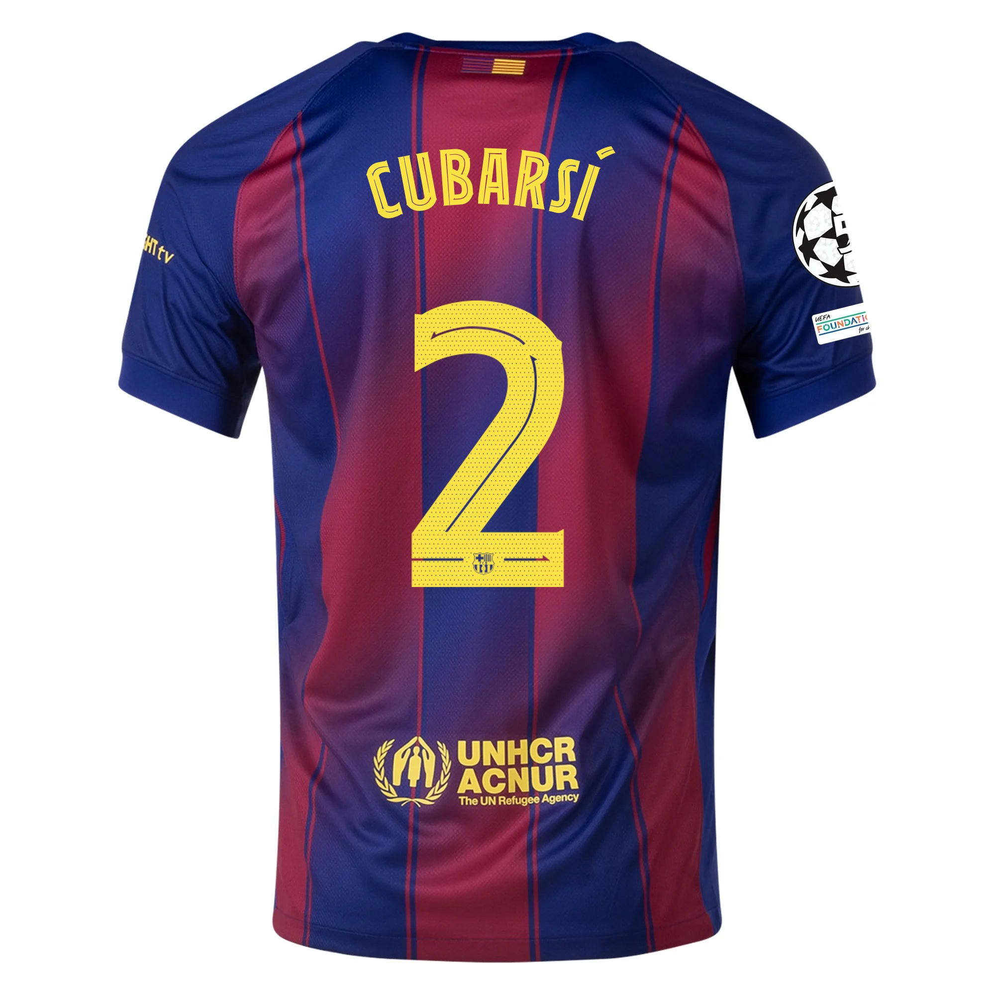 Barcelona Gold) 2025-2026 UCL Home Jersey – Authentic Shirt