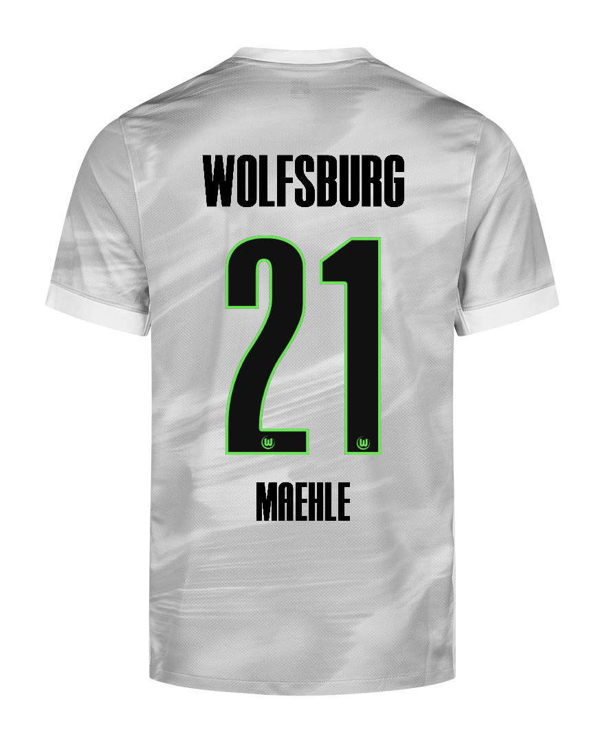 Wolfsburg 25-26 Season Away Jersey with MAEHLE 21 Printing