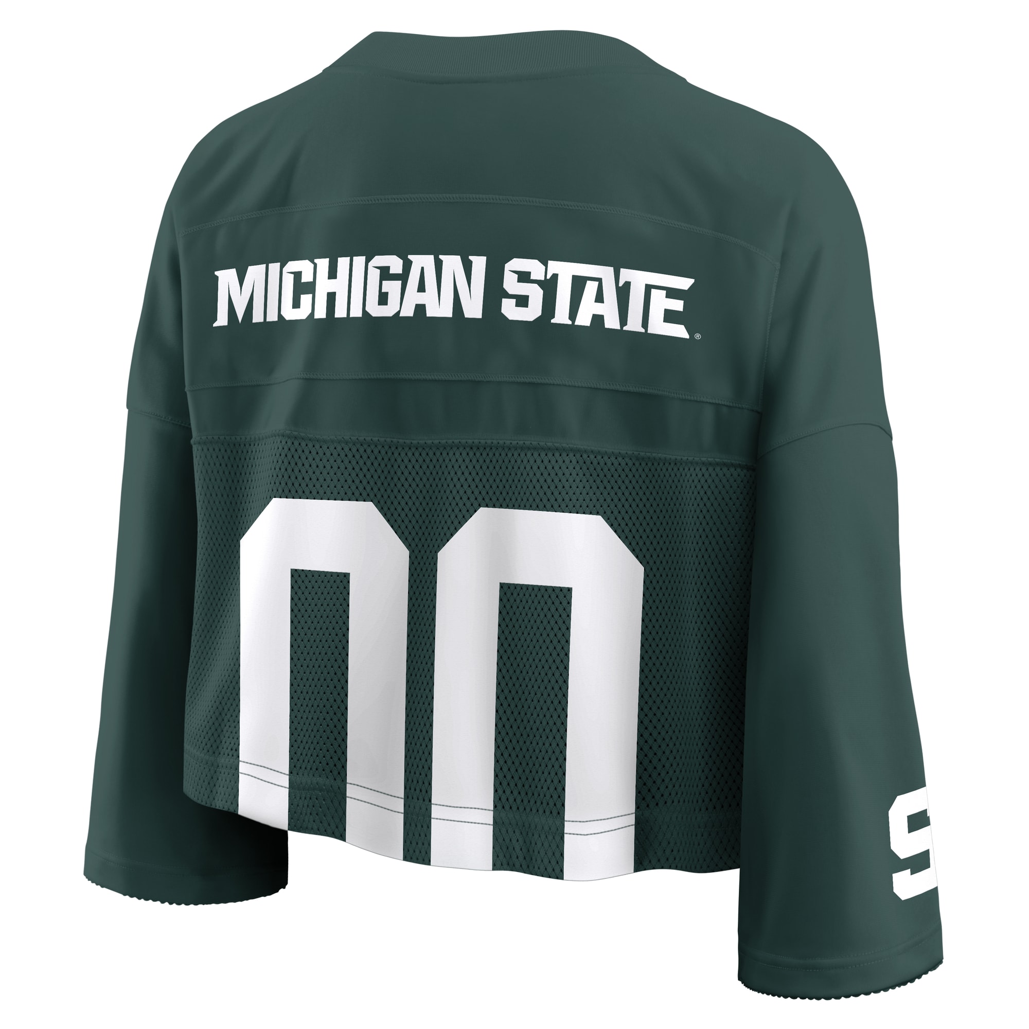 [NJP] Michigan State Spartans Women's Cropped Mesh Dri-FIT Fashion Jersey - Green
