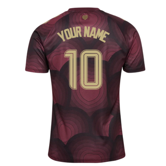 World Cup Premium 2025-2026 Hearts Home Pre Match Shirt (Maroon) (Y...