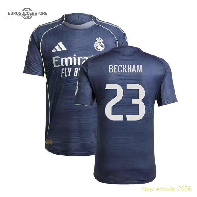 Official 2025-2026 Real Madrid Authentic Away Shirt (Beckham 23)