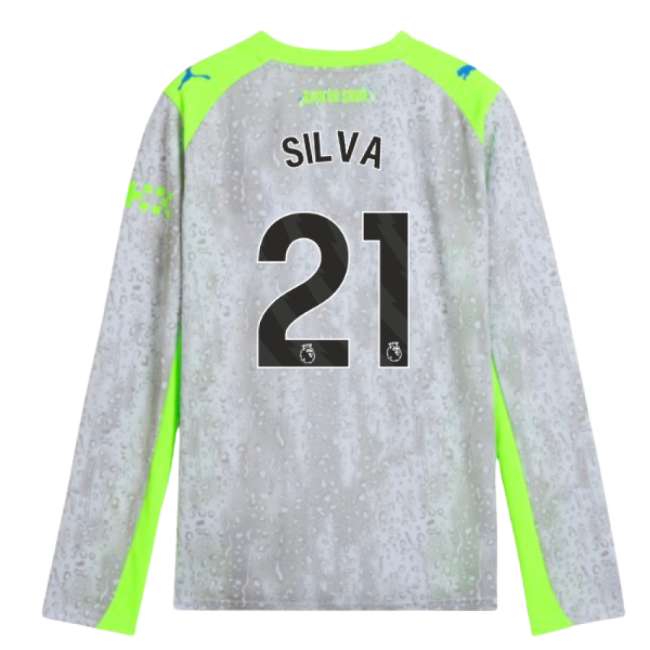 Silva 21 Elite Style Man City High Standard Third Player Jersey (Kids)