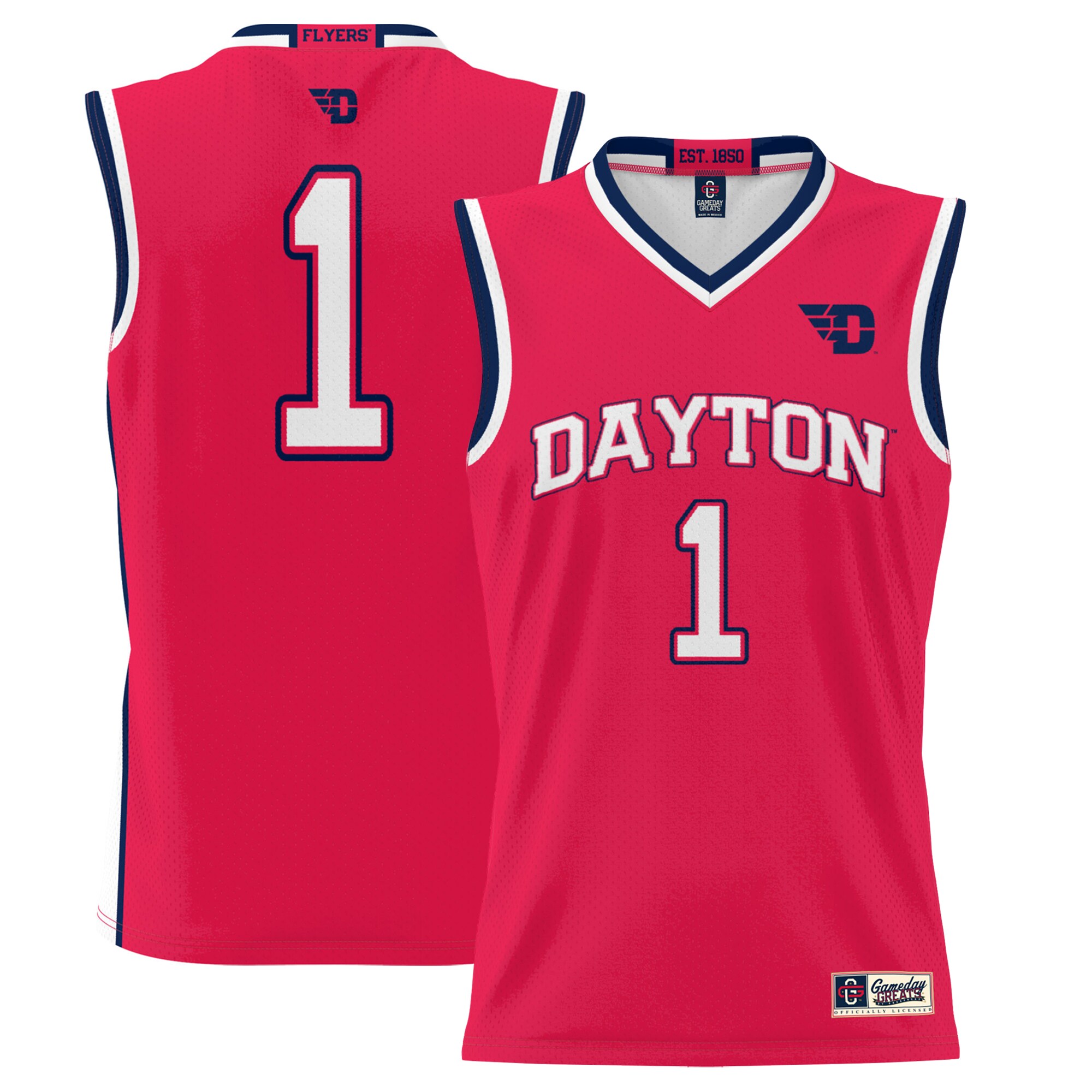 [DDG] Dayton Flyers GameDay Greats Youth Lightweight Basketball Jersey - Red