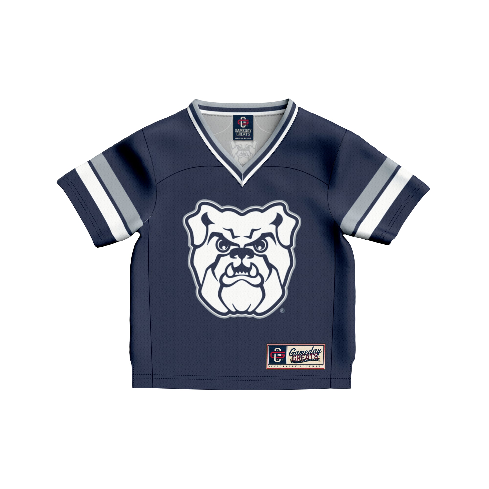 Toddler #1 Navy Butler Bulldogs Lightweight Collegiate Football Fashion Jersey