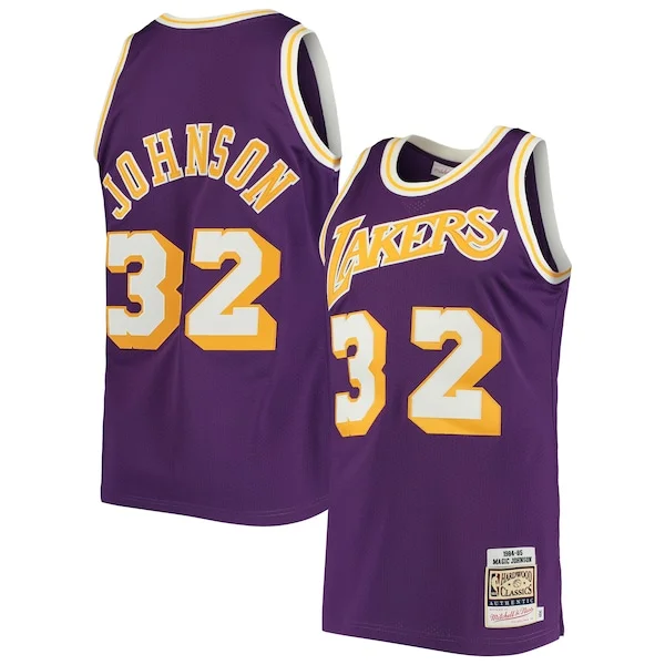 Top-Grade Magic Johnson LAL NBA Jersey - Team Colors - Best Value