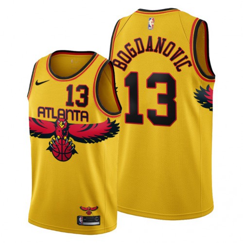 Gold Atlanta Hawks #13 Hawks Jersey - Fabric Basketball Jersey