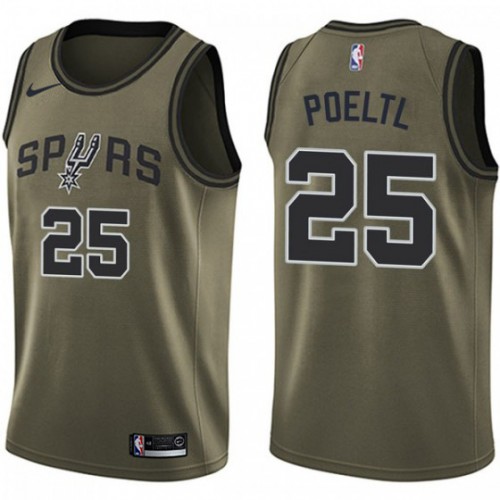 SAS #25 Jakob Poeltl High-Quality 2024 Icon NBA Jersey - Green