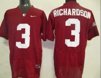 Men's Alabama Bama Red 2024 replica Richardson Red #3 home jersey