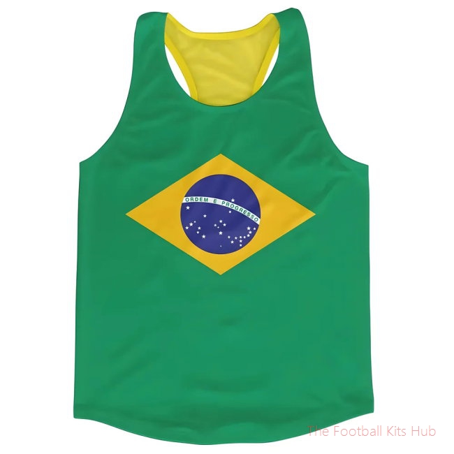 Men Brazil Flag Running Vest