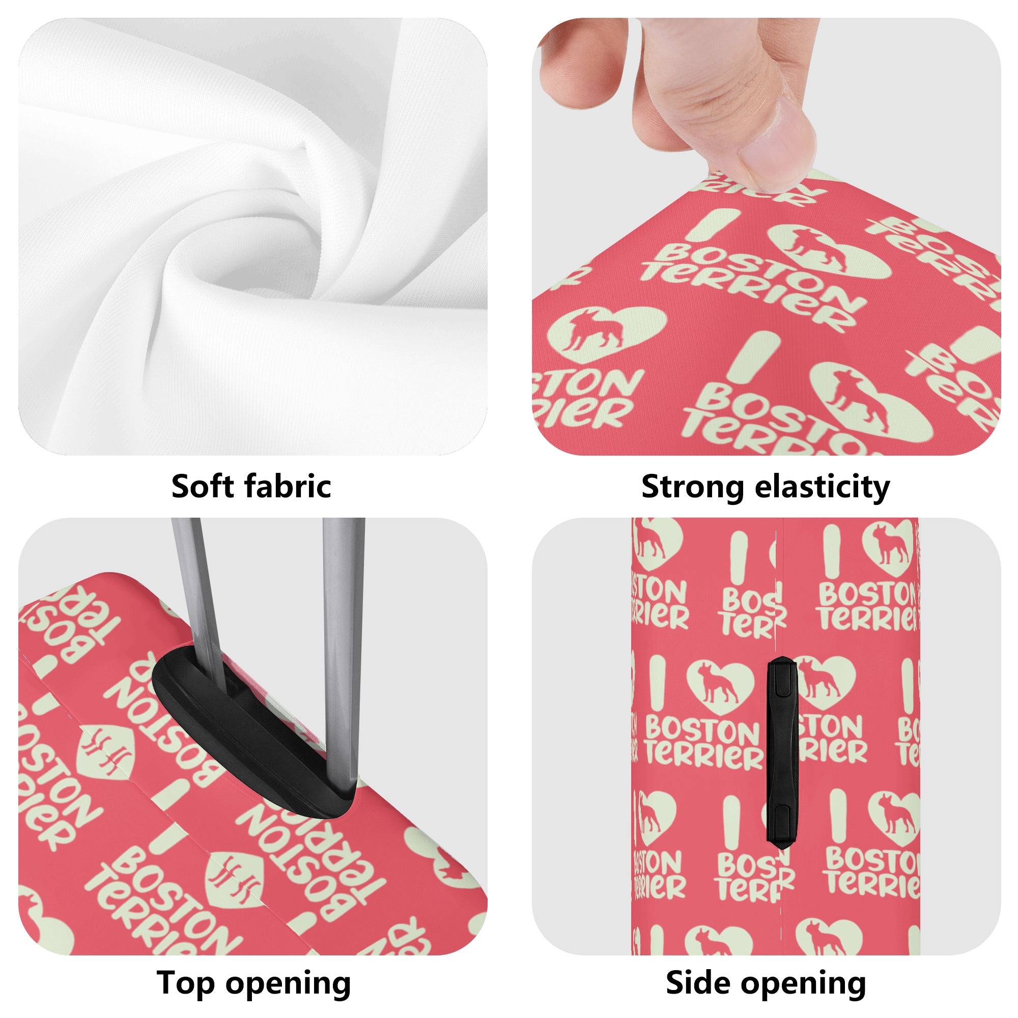 Pearl - Luggage Cover for Boston Terrier lovers