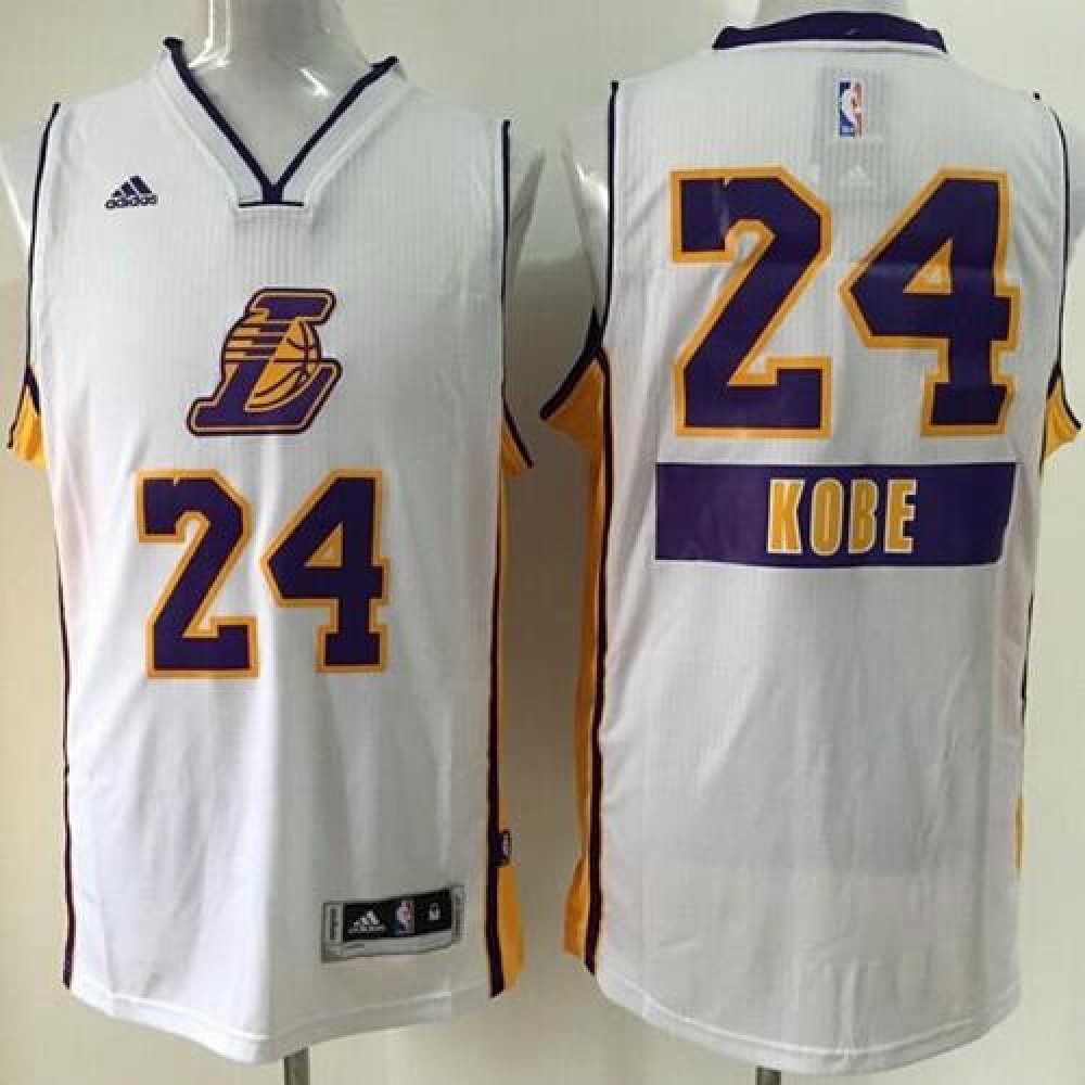 Fan Favorite Premium Men's LA Lakers #24 Kobe White Basketball Jersey