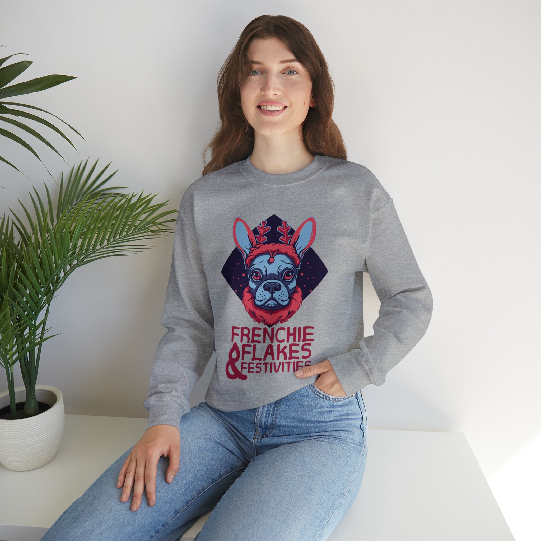 Frenchie Festivities Sweater - Unisex Sweatshirt