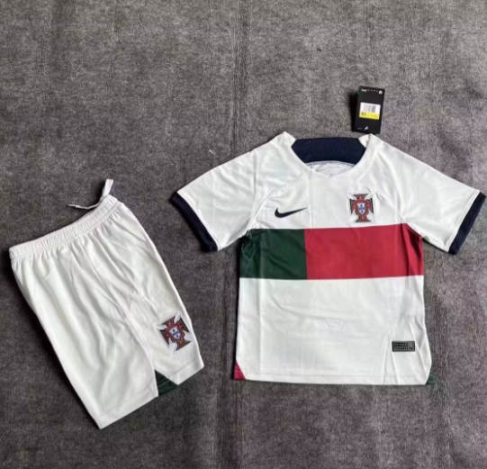 Kids Portugal World Cup 2022 Away Soccer Kit ShirtShorts - World Cup