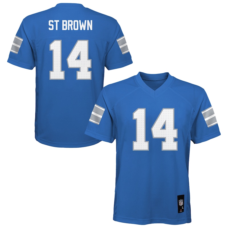 Amon-Ra St. Brown Detroit Lions Youth Replica Player Jersey ...