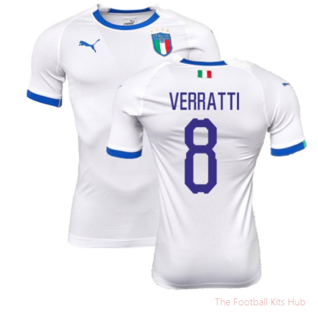 2018-2019 Italy Away evoKIT Away Shirt (Verratti 8)