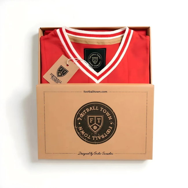 Vintage Denmark De Rød-hvide Soccer Jersey