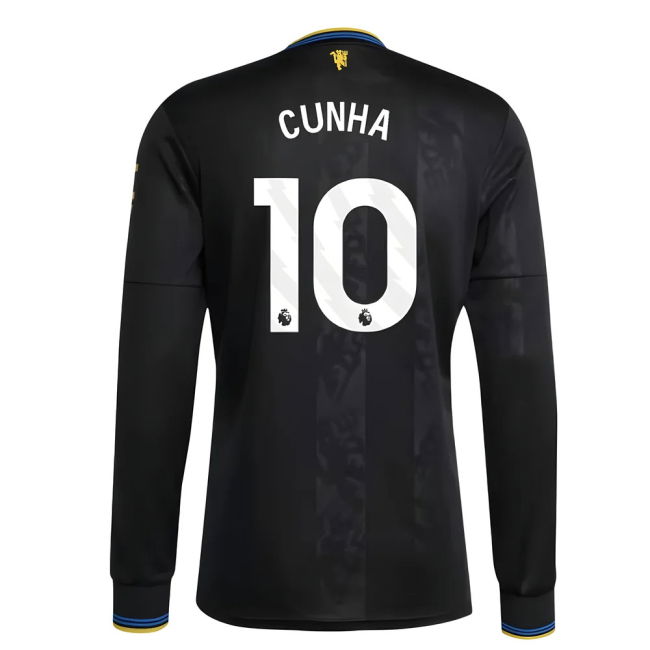 2025-2026 Man Utd Long Sleeve Third Shirt (Cunha 10) (Match Day)
