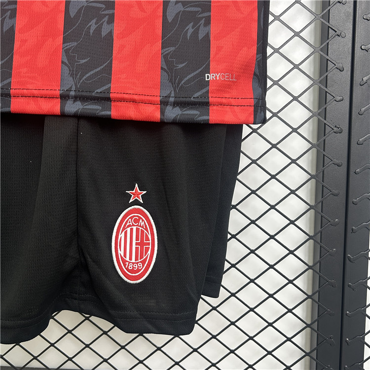 Professional Grade Kids AC Milan 2526 Home Football Kit ShirtShorts