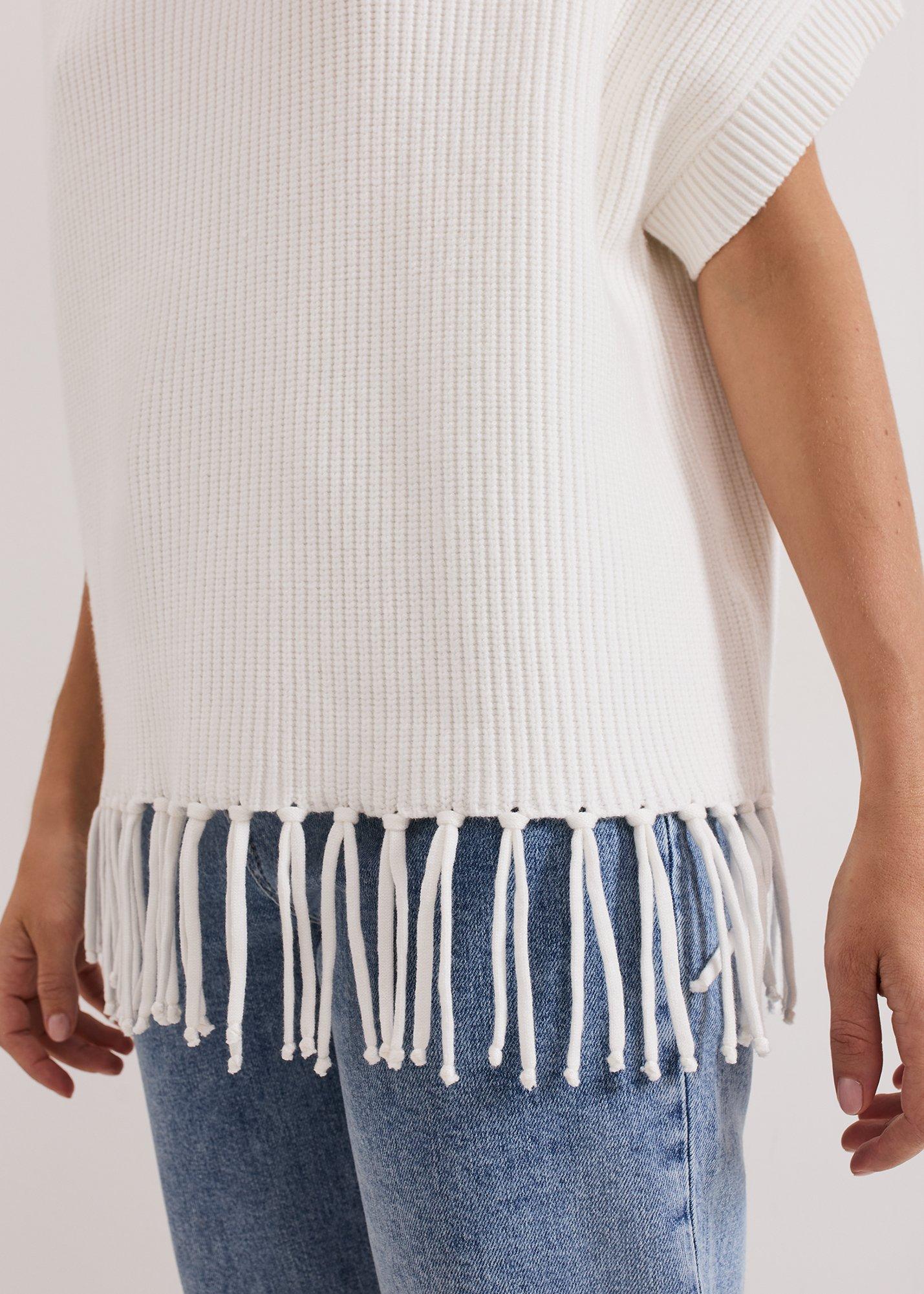 Myleene Fringe Knit Tabard