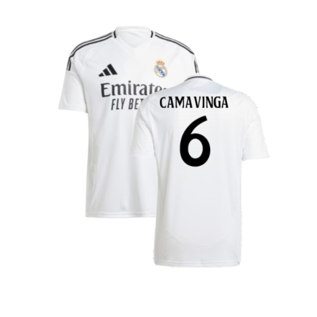 Match-ready Real Madrid Home Camavinga Jersey 2024-2025 Lightweight
