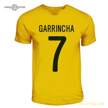 Garrincha Brazil Hero T-shirt (yellow)
