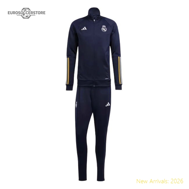 Match-Day High-Quality 2023-2024 Real Madrid Tracksuit (Legend Ink)