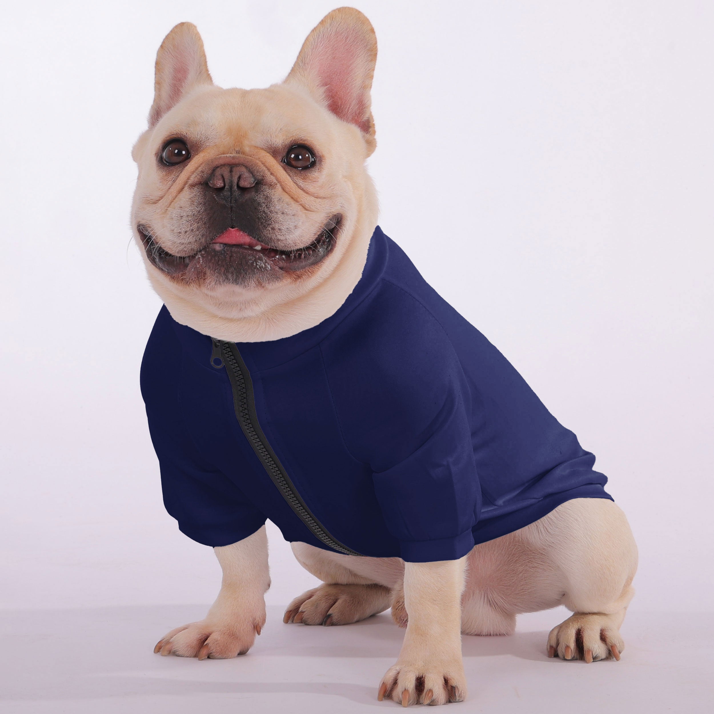 Premium Ears Up, No Chill - Snuggly Zip-up Sweatshirt For French Bull...
