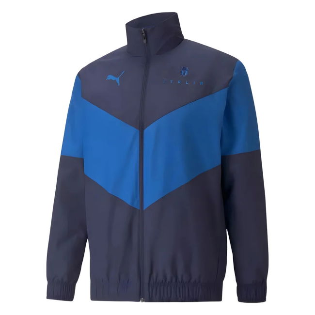 2021-2022 Italy Pre-Match Jacket (Navy) Authentic Netherlands