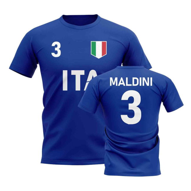 Paolo Maldini Country Code Hero T-Shirt (Blue) Euro Authentic