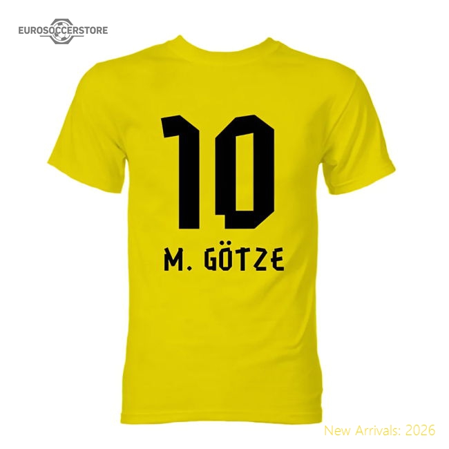 Top-Quality Mario Gotze Borussia Dortmund Hero T-Shirt (Yellow)