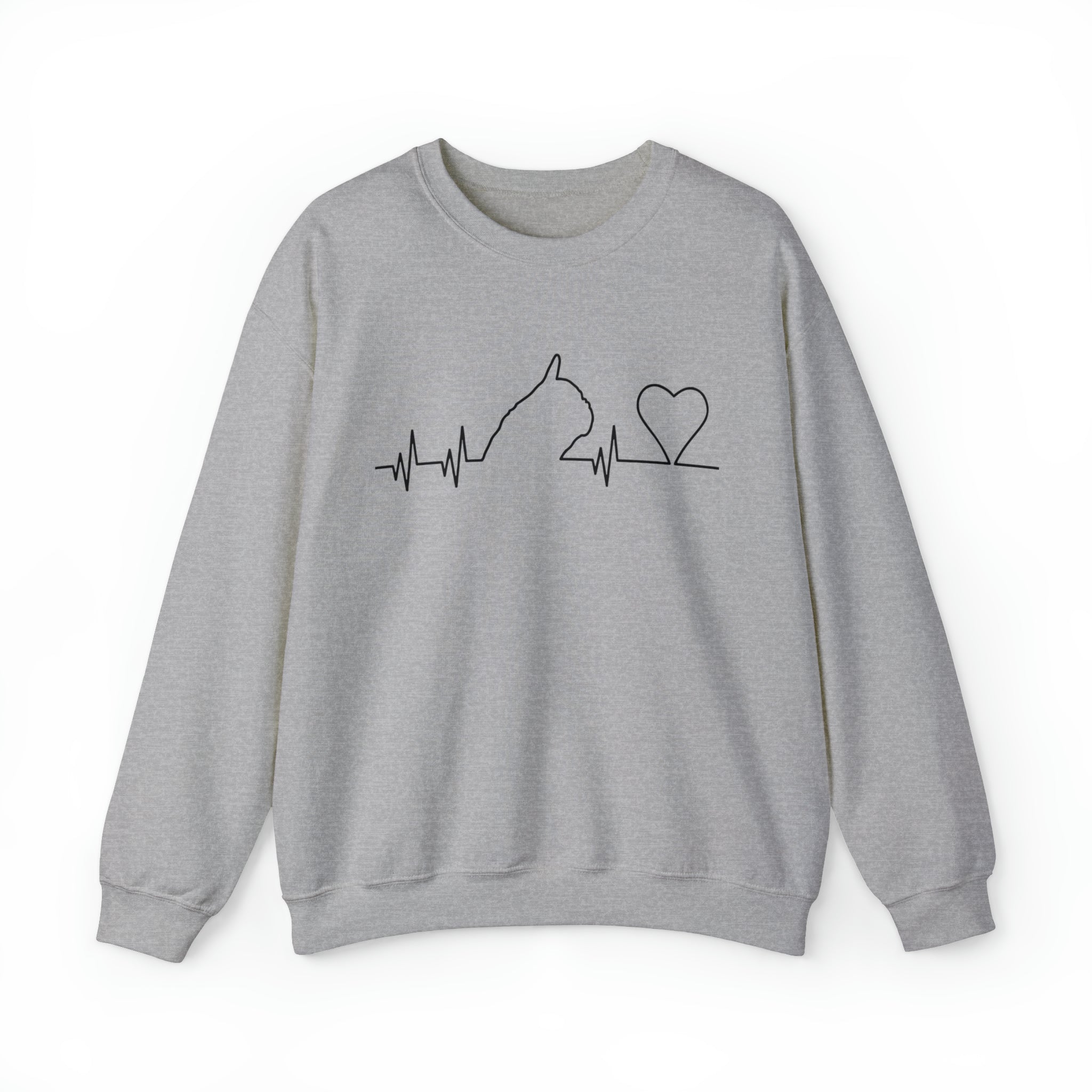 Durable Comfortable Frenchie Ecg - Unisex Sweatshirt for Daily Life