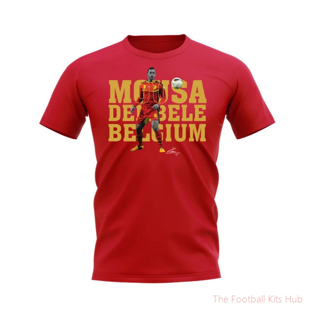 Mousa Dembele Belgium Player Tee (Red)