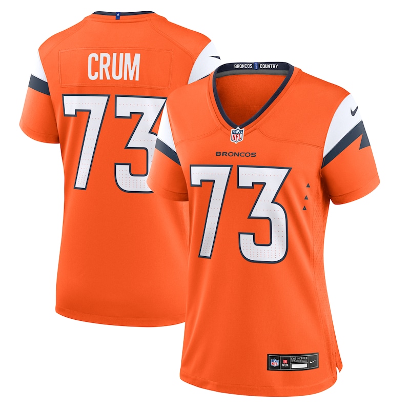 None Frank Crum DEN Broncos Championship Premium Material Jersey