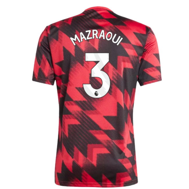 Fan Gear Football Man Utd Pre Match Shirt Red Mazraoui #3 Elite Pe...