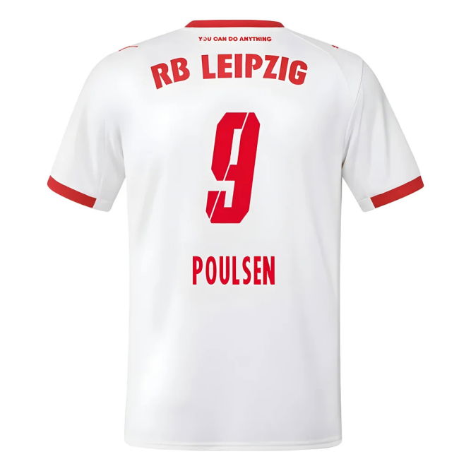 2025-2026 Red Bull Leipzig Home Football Shirt (Poulsen 9)