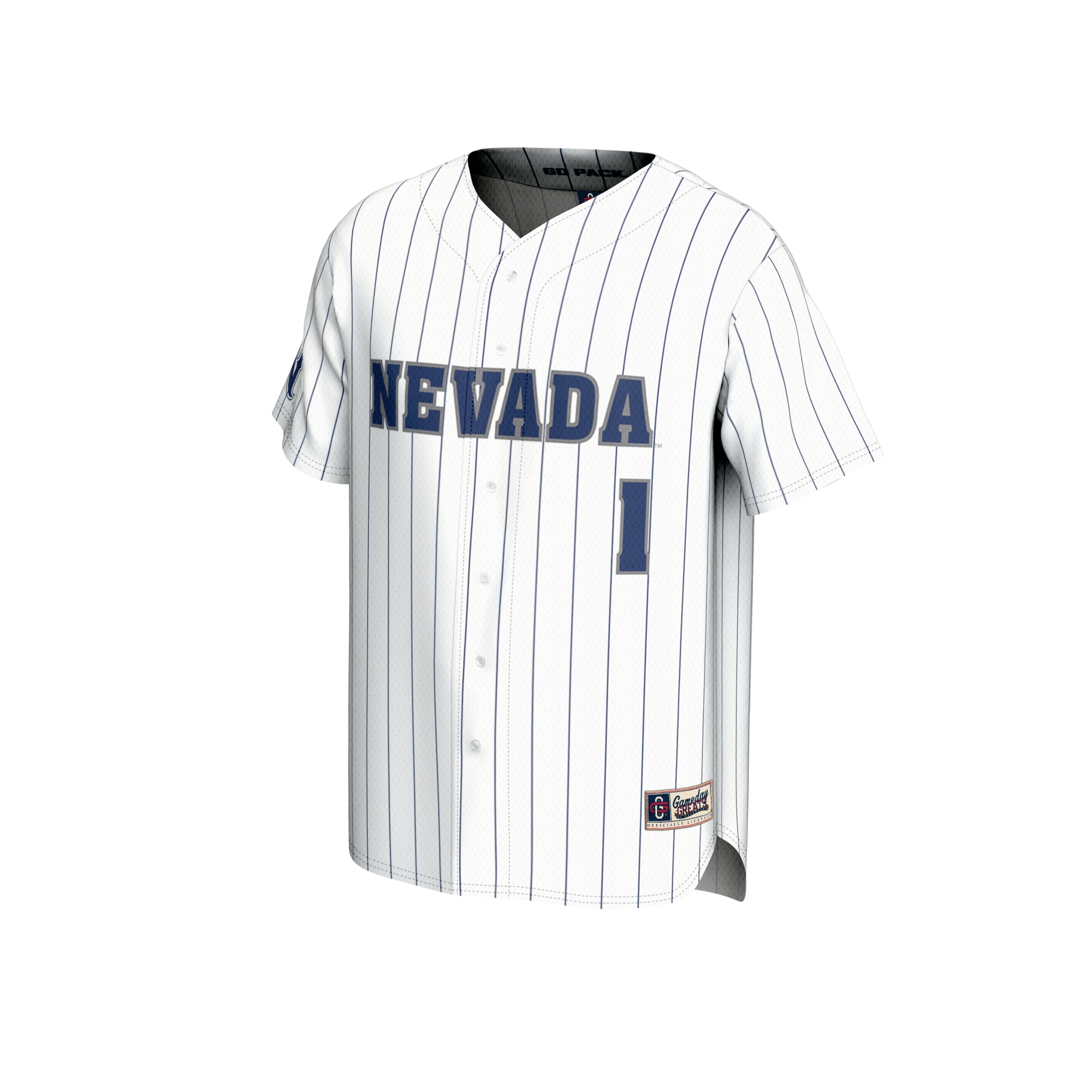 [NJP] Nevada Wolf Pack GameDay Greats Adult Lightweight Baseball Jersey - White