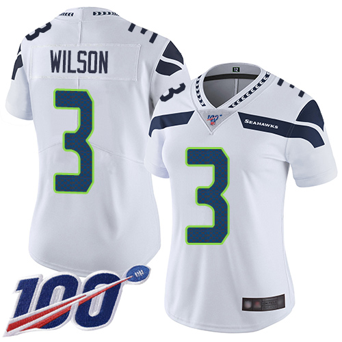 NFL S S Seahawks #3 Russell Wilson Limited White Jersey - Fan Favorite