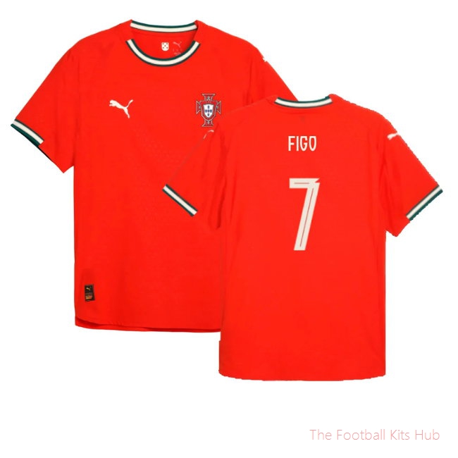 2025-2026 Portugal Home Authentic Jersey (Figo 7)